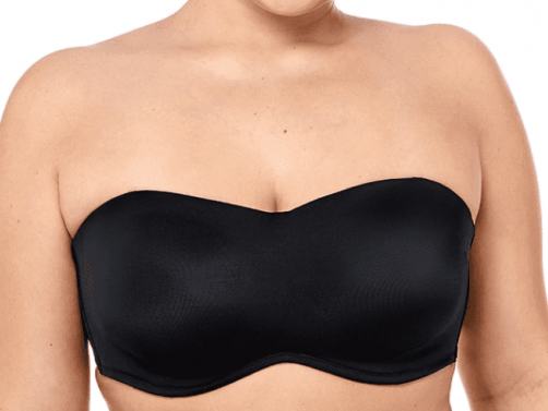photo of a strapless bra